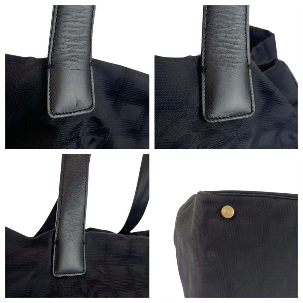 CHANEL Black Leather Logo Shoulder Bag - Picture 5 of 10